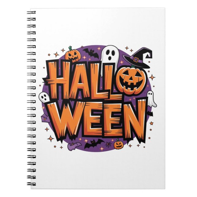 Caderno Espiral Cute funny halloween (Frente)