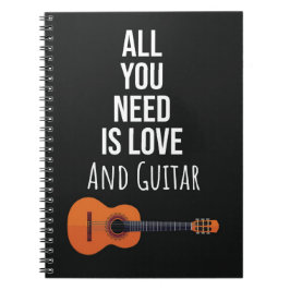 Caderno Espiral Cute Guitar Player Gifts Instrument Music Lover