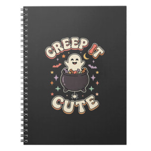 Caderno Espiral Cute Halloween Vibrações Assustadoras