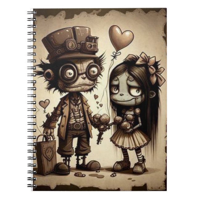Caderno Espiral Cute Horror Girl Spiral Notebook – Valentine  (Frente)