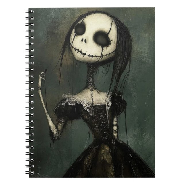 Caderno Espiral Cute Horror Girl Spiral Notebook – Valentine  (Frente)