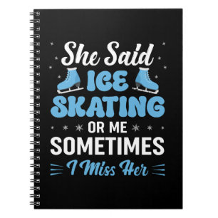 Caderno Espiral Cute Ice Rink Synchronized está Chamando