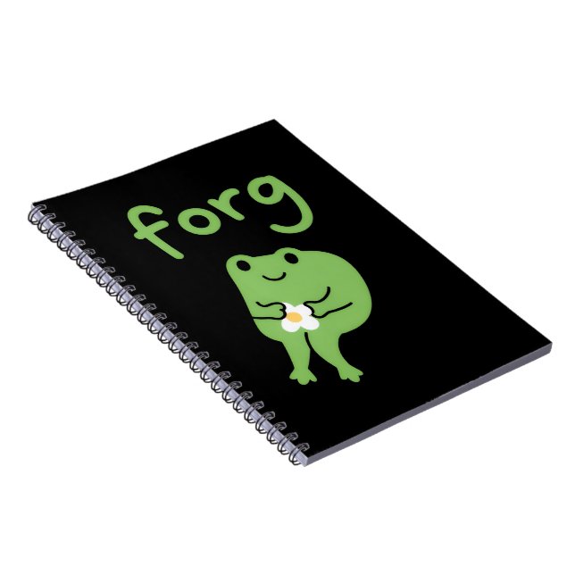 Caderno Espiral Cute Kawaii Frog Cake Meme Cute Aesthetic Forg  (Lado Direito)