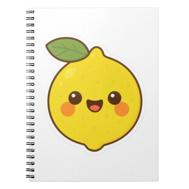Caderno Espiral Cute Kawaii Lemon (Frente)