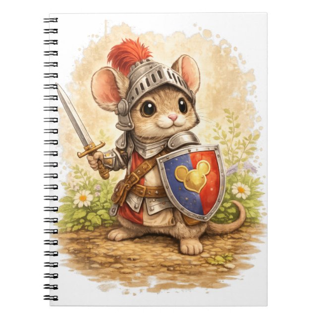 Caderno Espiral Cute Knight Mouse Spiral Notebook (Frente)