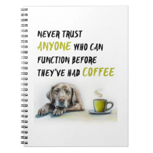 Caderno Espiral Cute Labrador - viciado em café