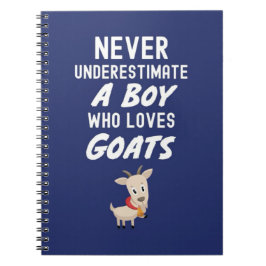 Caderno Espiral Cute Navy Blue Goat Gifts For Baby Boys Farmer