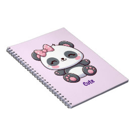 Caderno Espiral Cute Panda