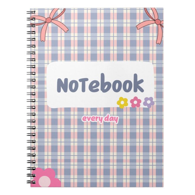 Caderno Espiral Cute Pastel Diary Notebook | Soft Aesthetic Journa (Frente)