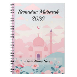 Caderno Espiral Cute Pastel Pink Ramadan