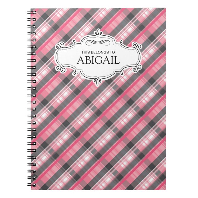 Caderno Espiral Cute Personalized Spiral Bound Notebooks (Frente)