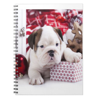 Caderno Espiral Cute Puppy English Buldogue | Natal engraçado
