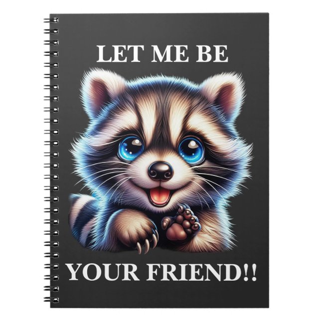 CADERNO ESPIRAL CUTE RACCOON (Frente)