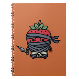 Caderno Espiral Cute Strawberry Ninja Assassin Japanese Pop Art