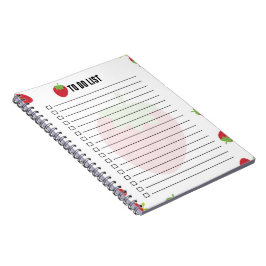 Caderno Espiral Cute Strawberry To-Do List Notepad