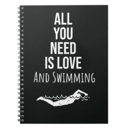 Caderno Espiral Cute Swimming Gifts Sports Quote Inspirational