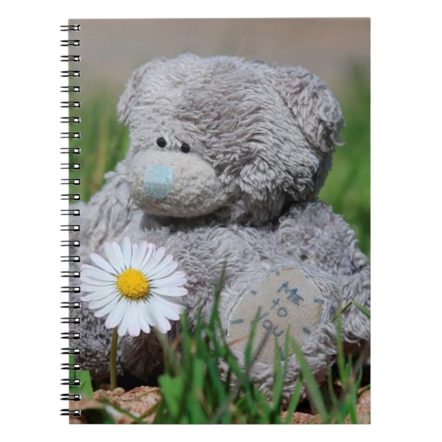 Caderno Espiral Cute Teddy Bear with Daisy (Frente)