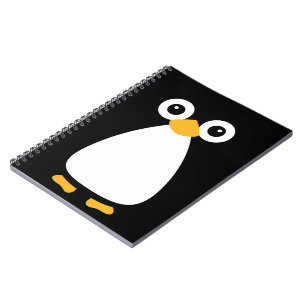 Caderno Espiral Cute Vetor Penguin