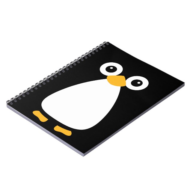 Caderno Espiral Cute Vetor Penguin (Left Side)