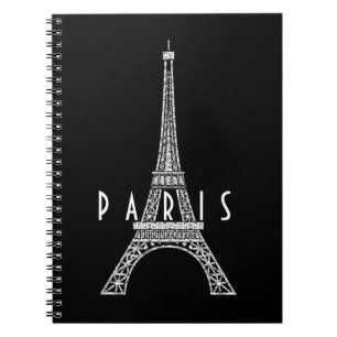 Caderno Espiral Cute white France Paris Eiffel tower