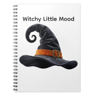 Caderno Espiral Cute Witch Hat Halloween Sinistro