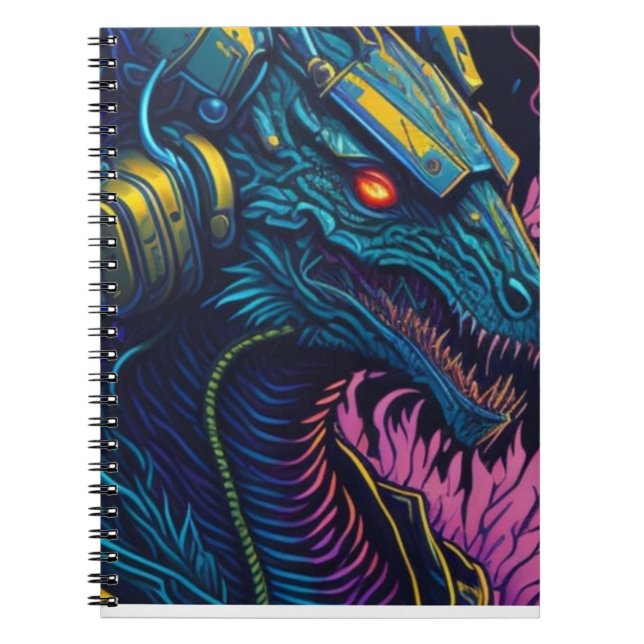 Caderno Espiral Cyber Dragon NoteBook (Frente)