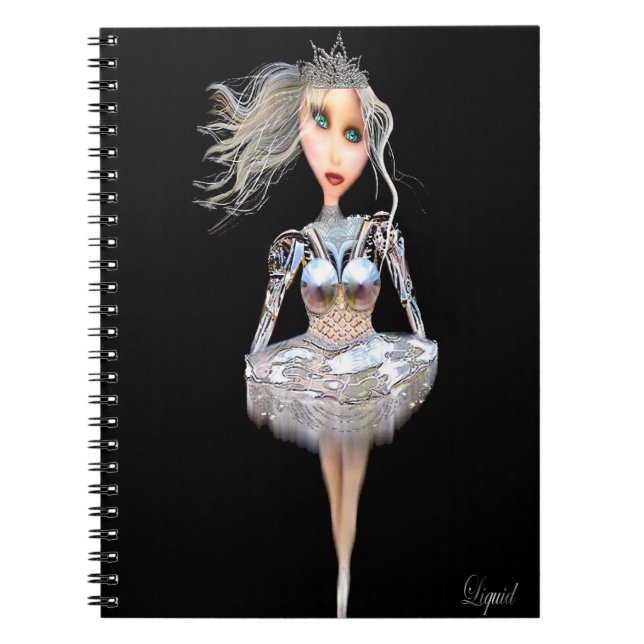 Caderno Espiral Cyborg Liquid Ballerina (Frente)