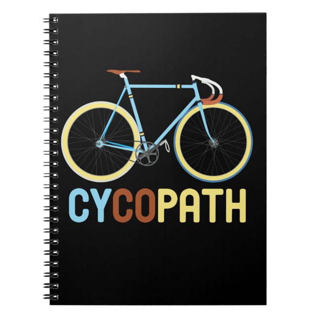 Caderno Espiral Cycologist Funny Bike Bicicleta Ciclografando Pres (Frente)