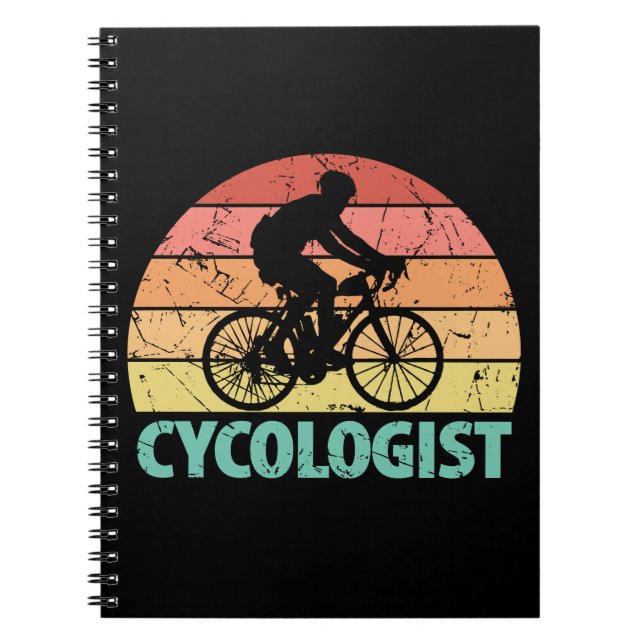 Caderno Espiral Cycologist Funny Cycling (Frente)