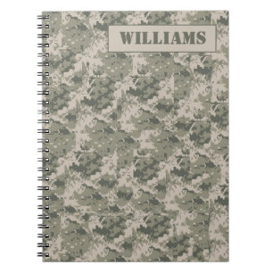 Caderno espiral da ACU Camoflauge Digital Camo do