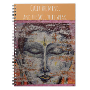 Caderno espiral da arte de Buddha da meditação d