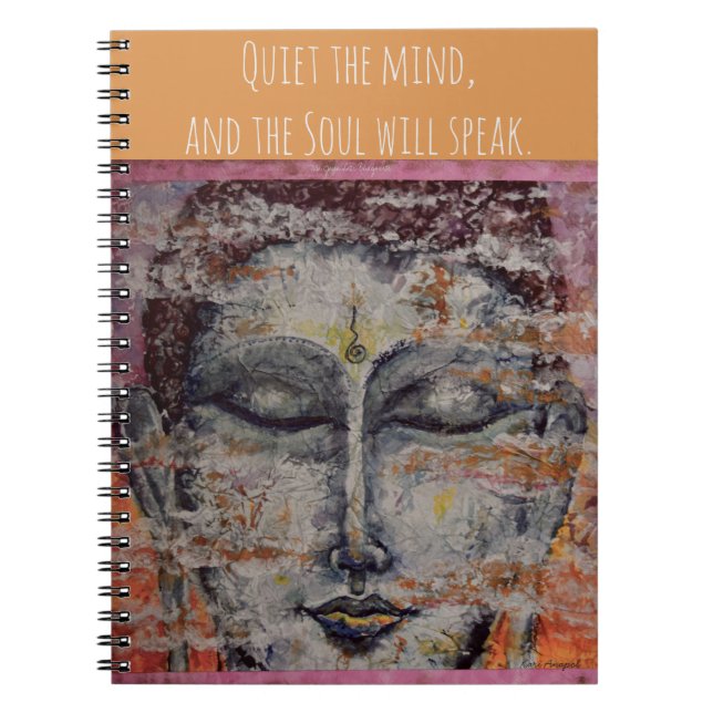 Caderno espiral da arte de Buddha da meditação do (Frente)