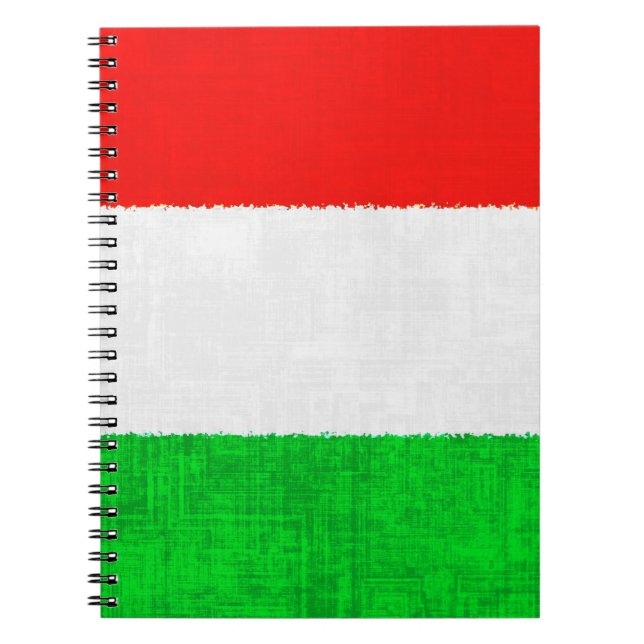 Caderno espiral da BANDEIRA de ITALIA (Frente)