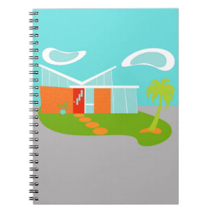 Caderno Espiral Da casa moderna dos desenhos animados do meio