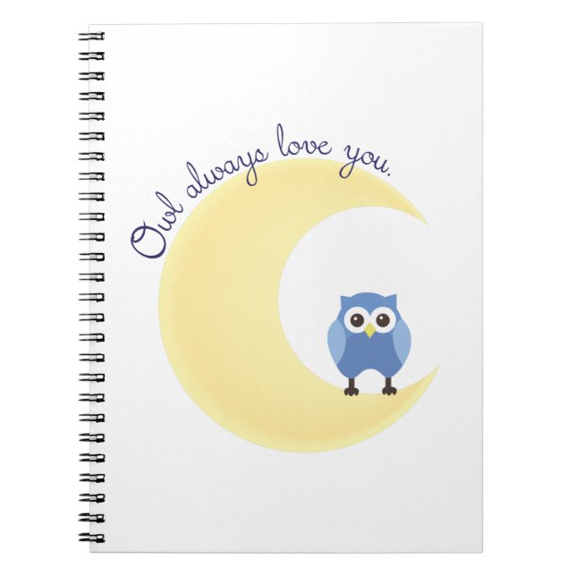 Caderno Espiral Da coruja amor sempre você (Frente)