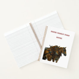 Caderno Espiral da Equipe de Cavalo de Tração Belg