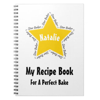 Caderno Espiral Da "padeiro estrela" meu livro da receita