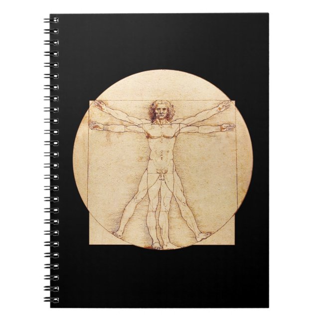 Caderno Espiral Da Vinci Vitruvian Man (Frente)