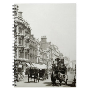 Caderno Espiral Da vista rua de Oxford para baixo, Londres (foto
