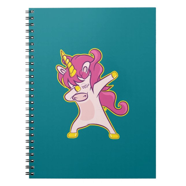 Caderno Espiral Dabbing Unicorn (Frente)