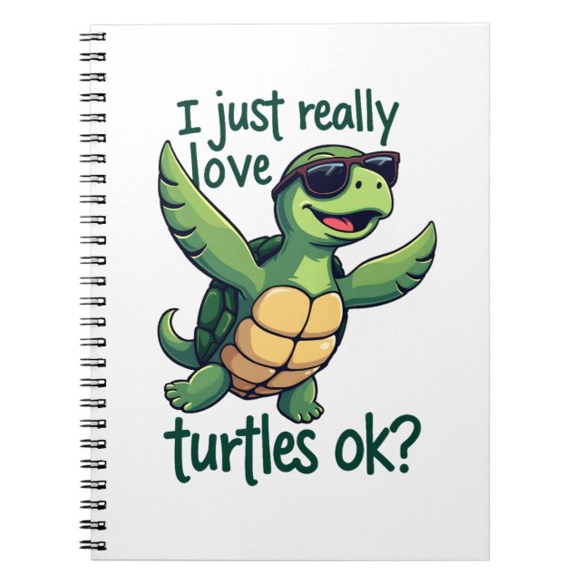 Caderno Espiral Dabling Sea Turtle Eu Adoro Tartarugas Ok_ (Frente)