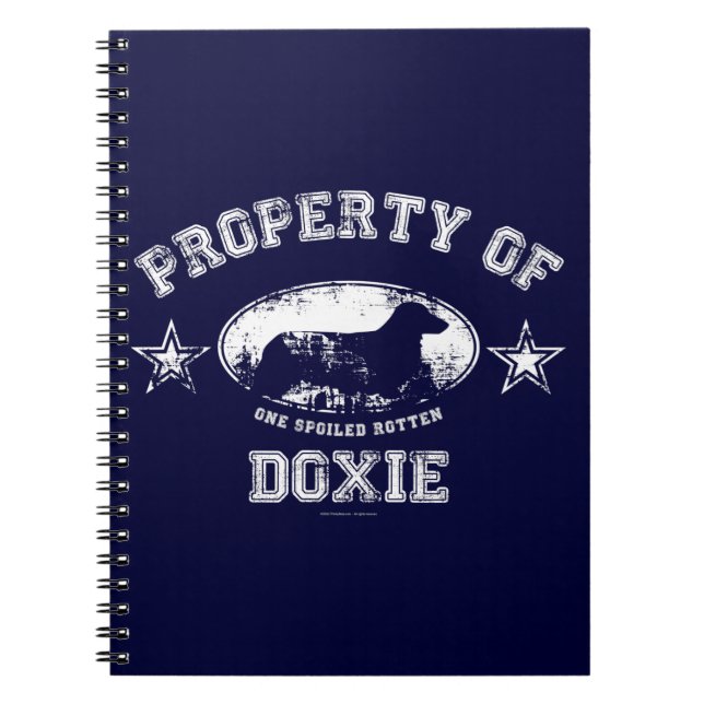 Caderno Espiral Dachshund [de cabelos compridos] (Frente)