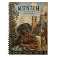 Dachshund em Munique – Arte de Viagem Vintage