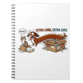 Caderno Espiral Dachshund Extra Longo Extra Fofo