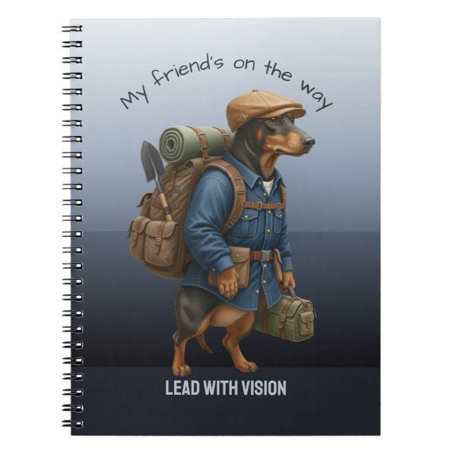 Caderno Espiral Dachshund Hiker Lead With Vision  (Frente)