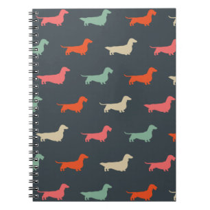 Caderno Espiral Dachshund Silhouettes Wiener Dog Lover's
