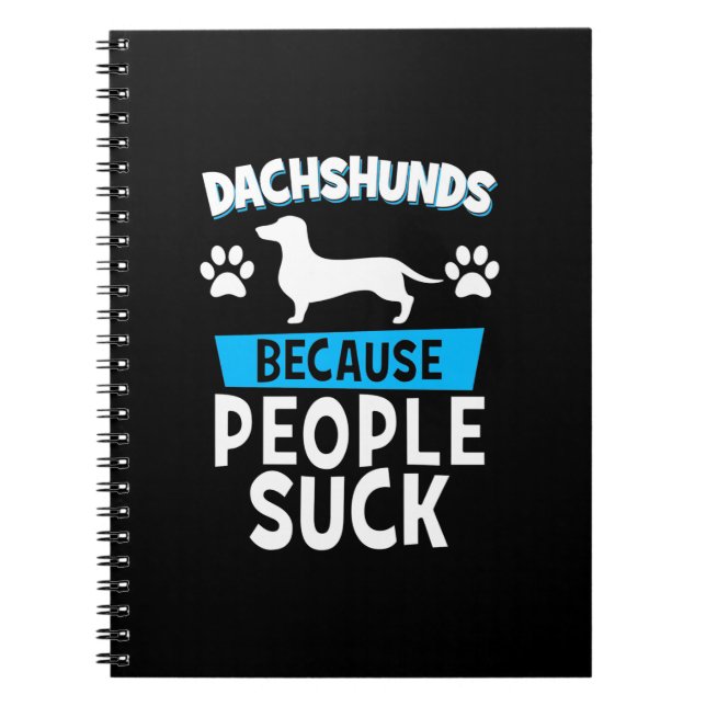 Caderno Espiral Dachshunds Com Meus Amigos (Frente)