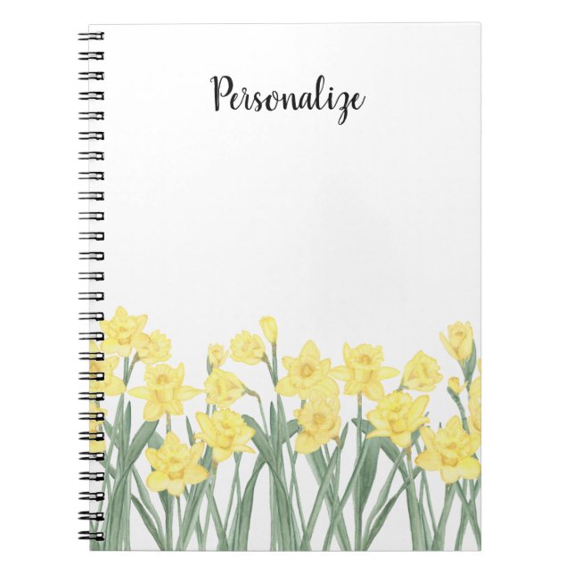 Caderno Espiral Daffodil Floral (Frente)