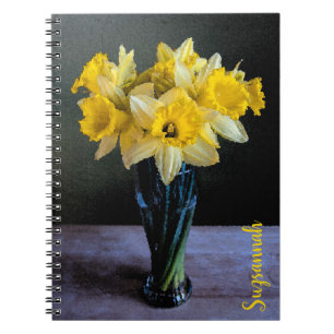 Caderno Espiral Daffodils Vibrantes Personalizados Na Vida Estáti