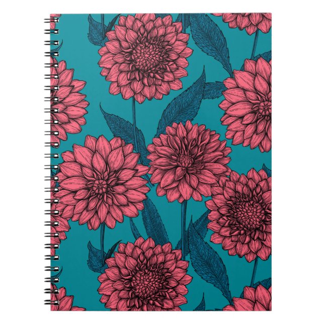 Caderno Espiral Dahlias (Frente)